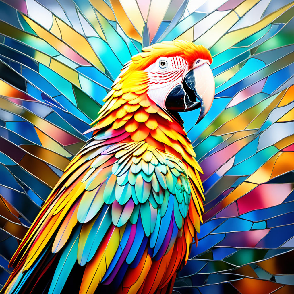 Adult Beginner Parrot Diamond Painting Kit Flower Bird Full Round