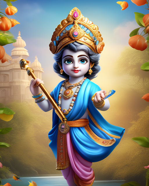 Little Krishna Standing position still