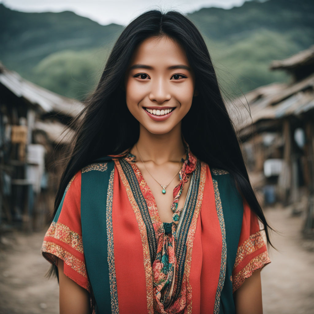 Full Body Portrait Of An Attractive Young Black Woman Smiling On