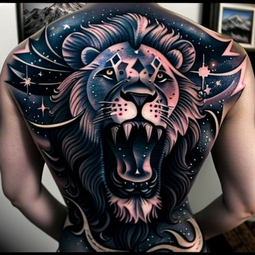 Neotraditional style lion head design i did recently  rTattooDesigns