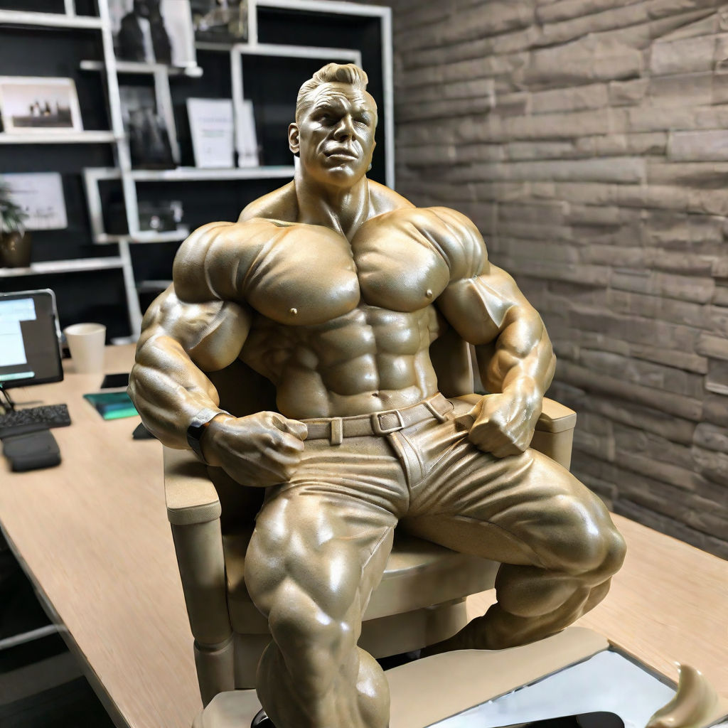 Weightlifter Man of muscle Figurines Work Out Sculpture Desk