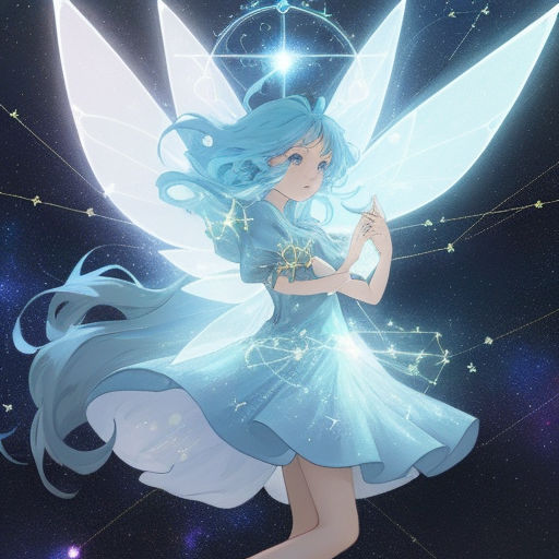 Long Flowy Fairy Hair (Light Blue)