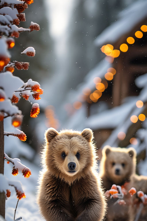 cute baby brown bear cubs