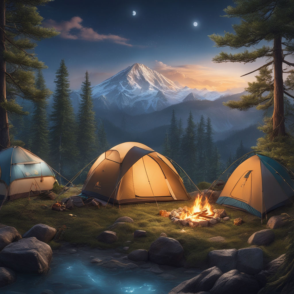 mountain camping wallpaper