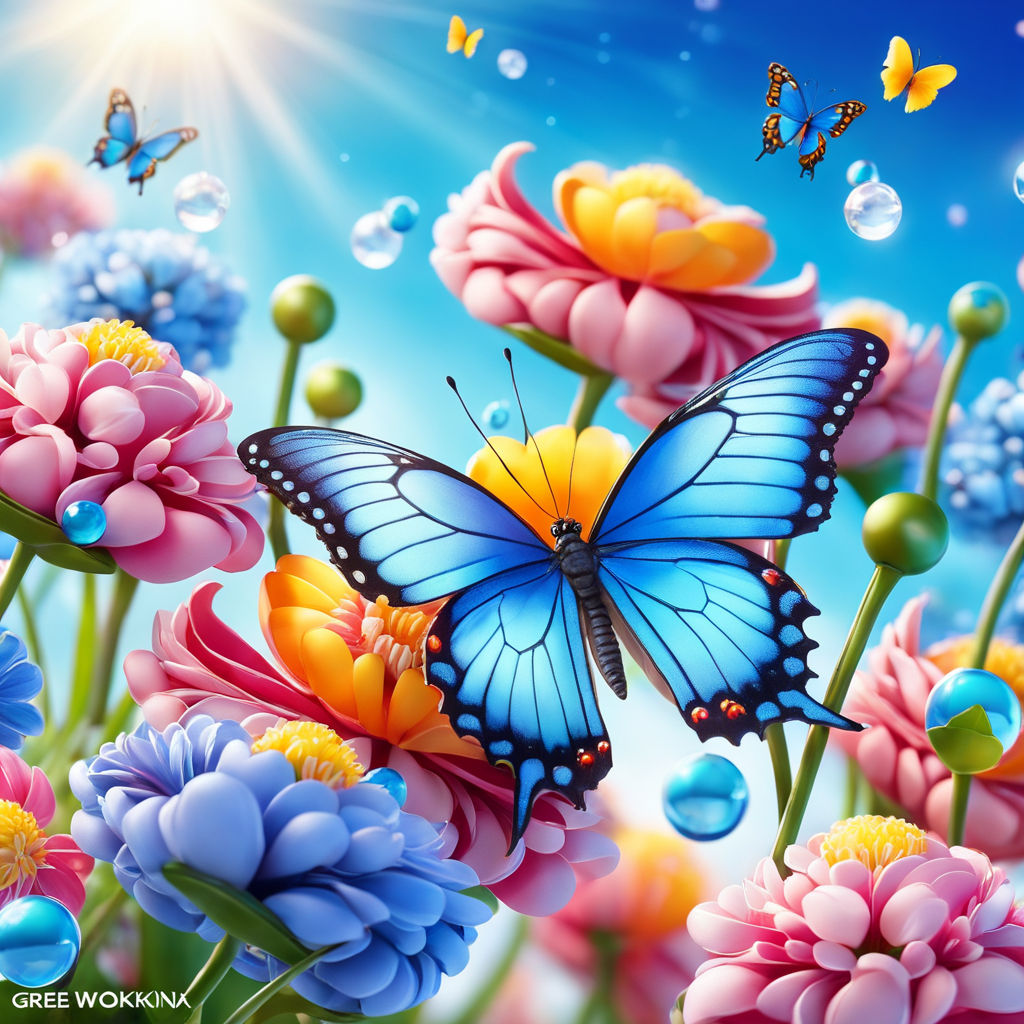 beautiful pictures of flowers and butterflies birds