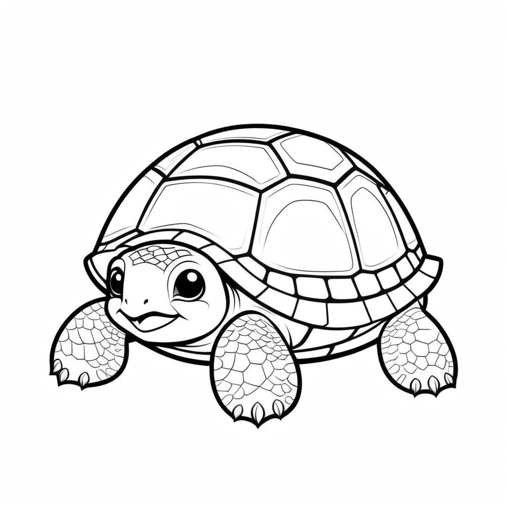 Friendly Tortoise coloring page - Download, Print or Color Online for Free