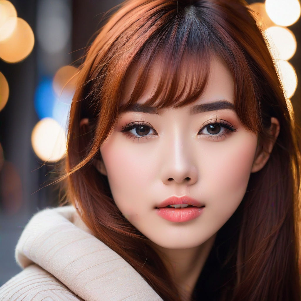 Beautiful woman with professional make up featuring background