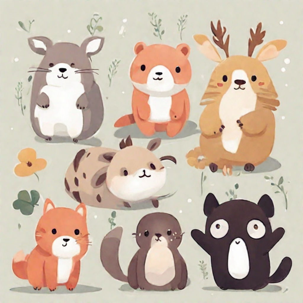 cute korean animal drawings