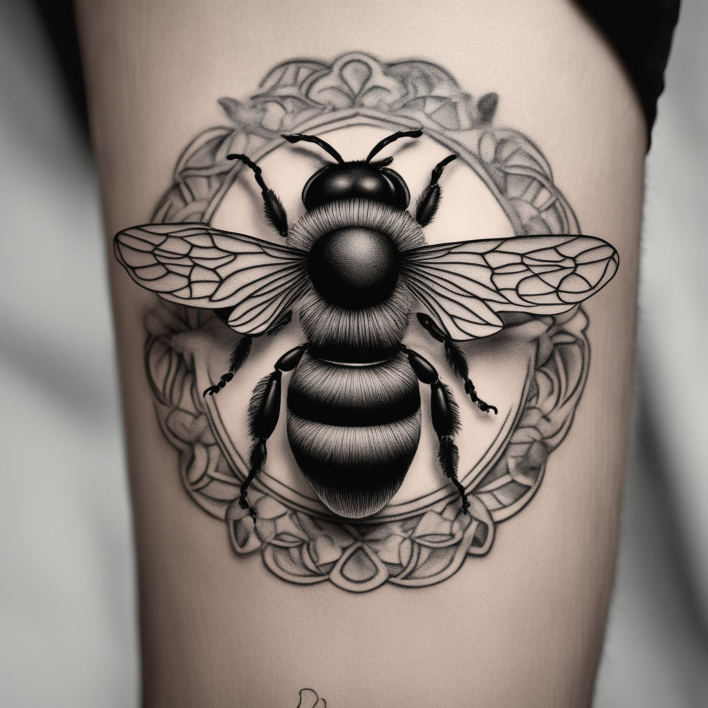 Tiny Bee Tattoo Idea
