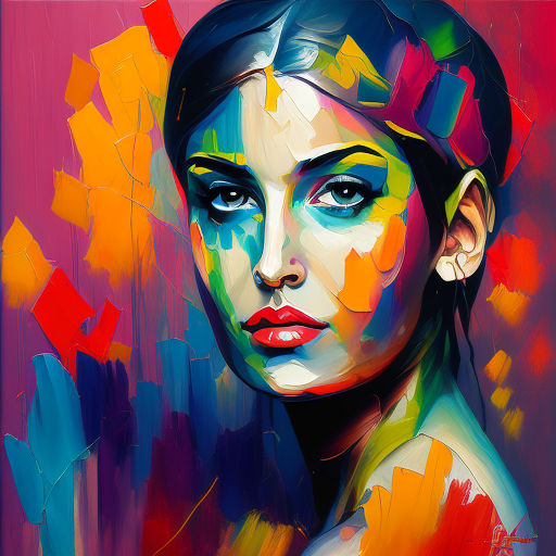 beautiful abstract art faces