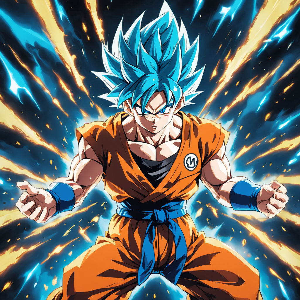 Goku Super Saiyan Blue Kaioken Style Digital Graphic · Creative