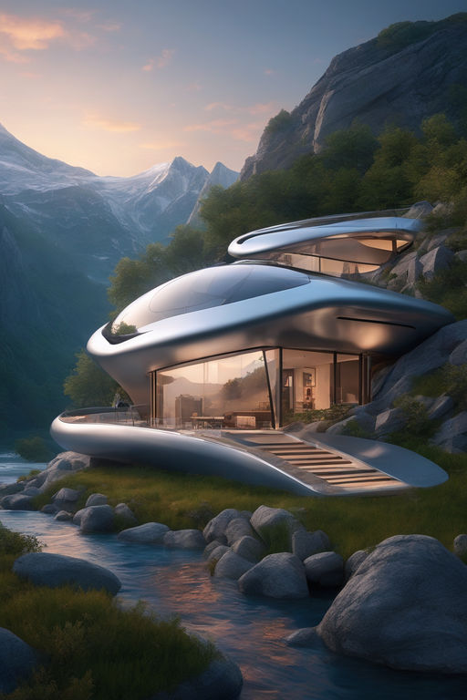 futuristic mansion