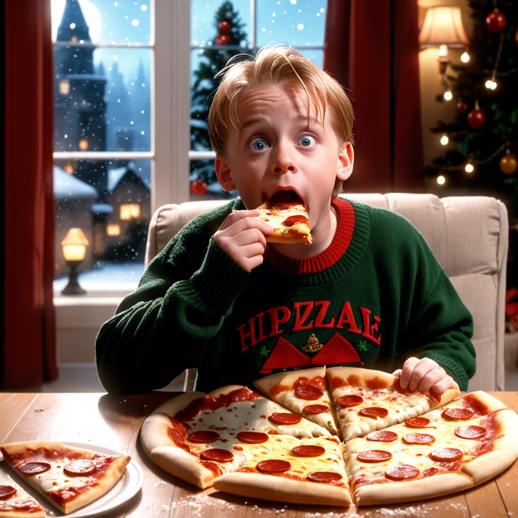 Kevin McCallister and the Ninja Turtles eating Pizza! - Ninja