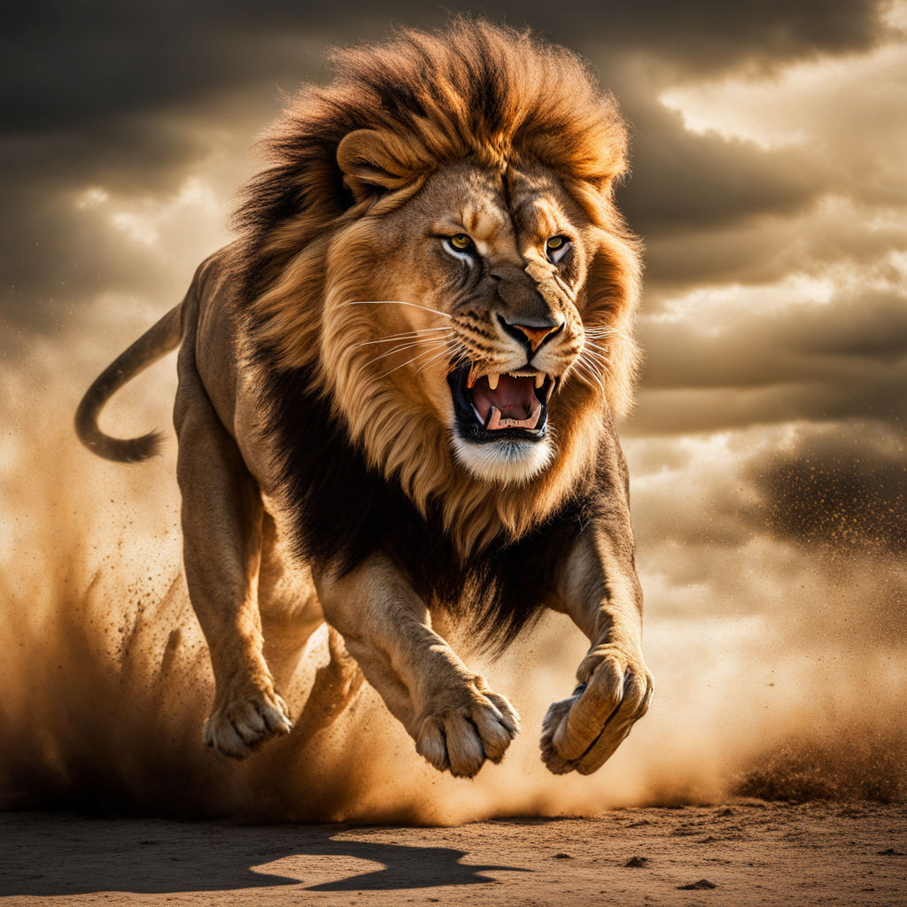 male lion roar wallpaper