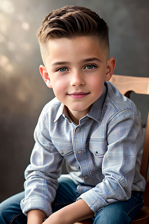 Boy child funny haircut hi-res stock photography and images - Alamy