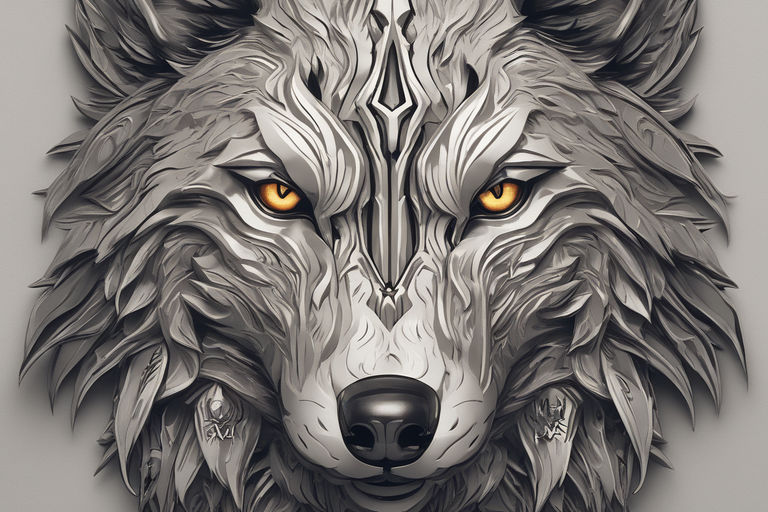 black timber wolf face