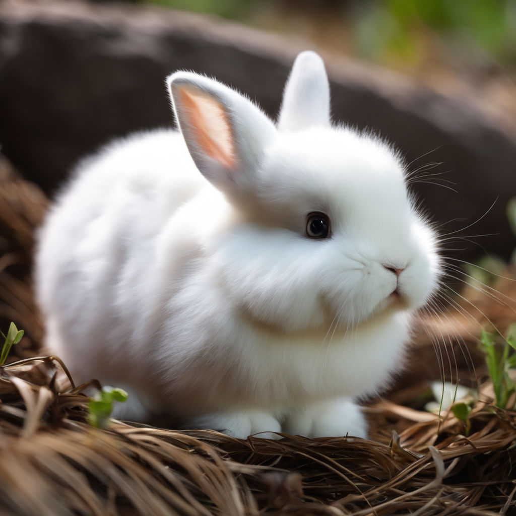 cute little white bunny