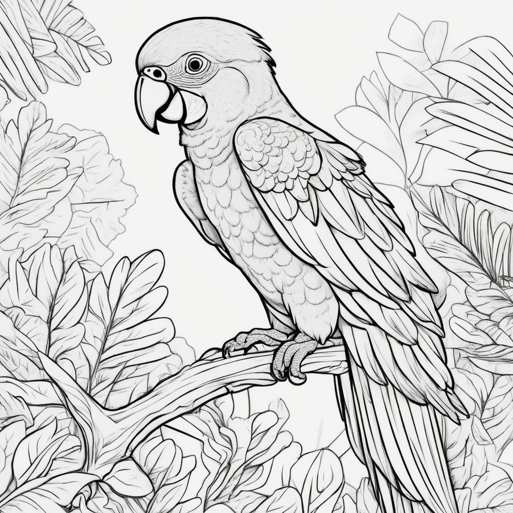 page parrot drawing