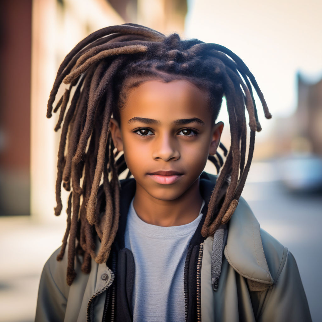 Cyberpunk Black Anime Man with Dreads · Creative Fabrica