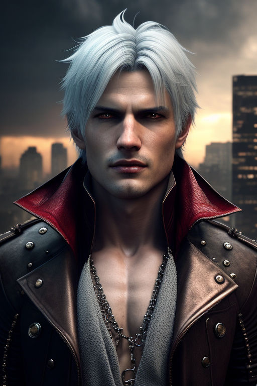 dante devil may cry 5 white hair