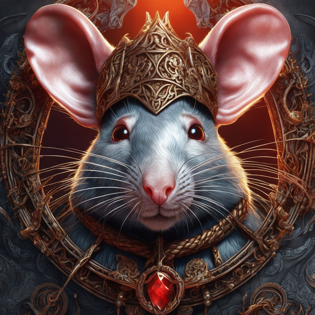 elegant-pony473: unimaginable swarm of rats being controlled by an ominous  hooded rat king with jeweled crown