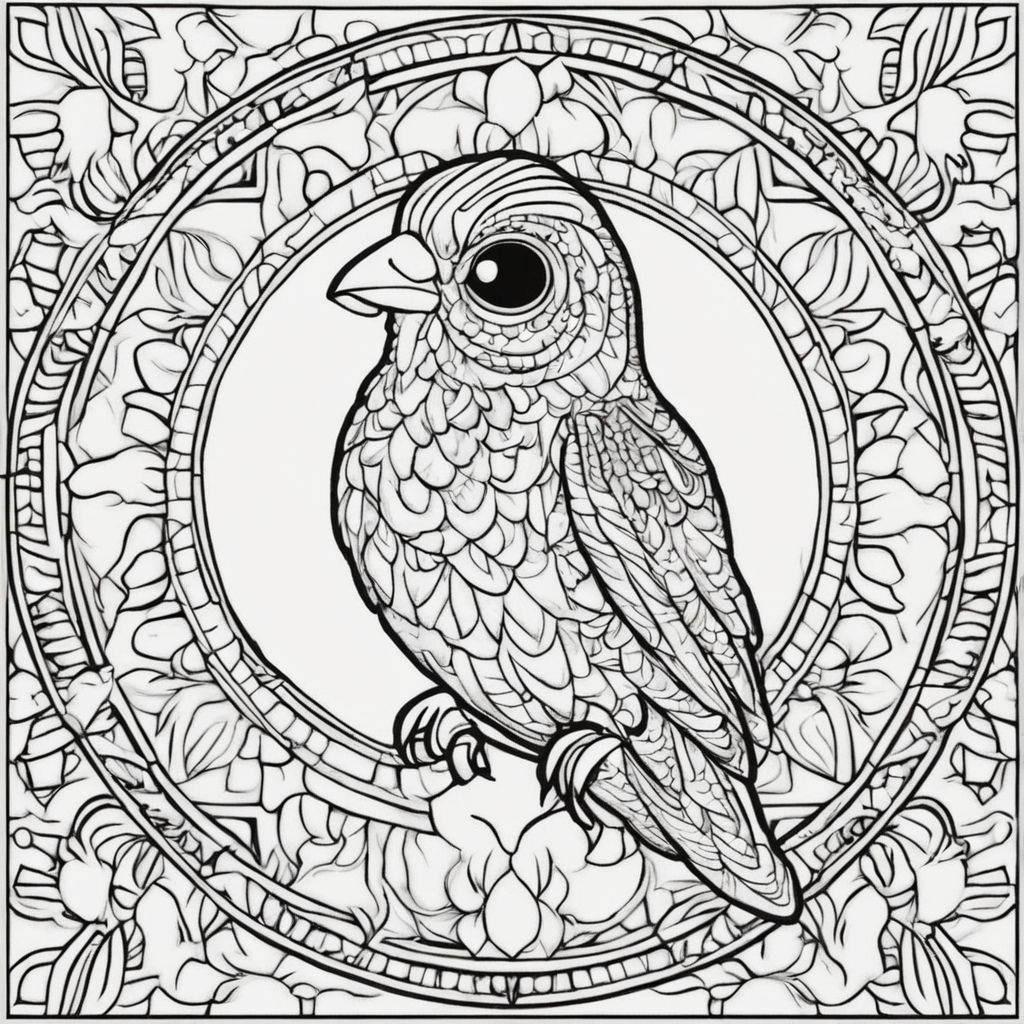 Couple Of Birds Coloring Pages Outline Sketch Drawing Vector, Cardinals  Drawing, Cardinals Outline, Cardinals Sketch PNG and Vector with  Transparent Background for Free Download
