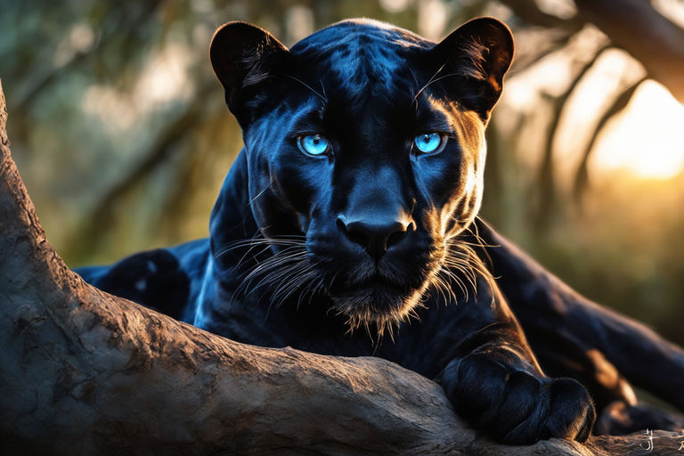 black jaguar blue eyes