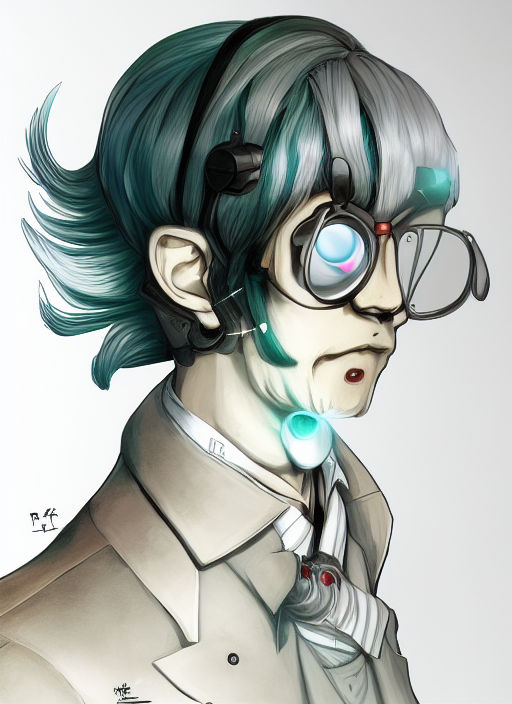 anime scientist drawing