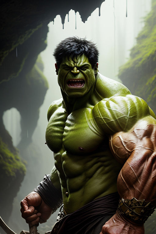 Download wallpaper night, rain, the game, Hulk, Marvel's Avengers