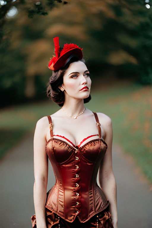 pretty woman wearing vintage lingerie - Playground