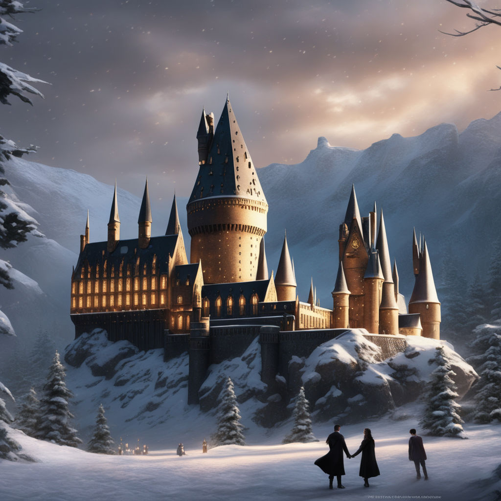 Hogwarts Winter Snow Backdrop Harry Potter Halloween Party Background  Banner