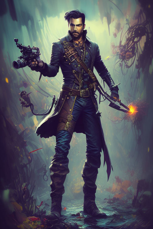 steampunk pirate male anime