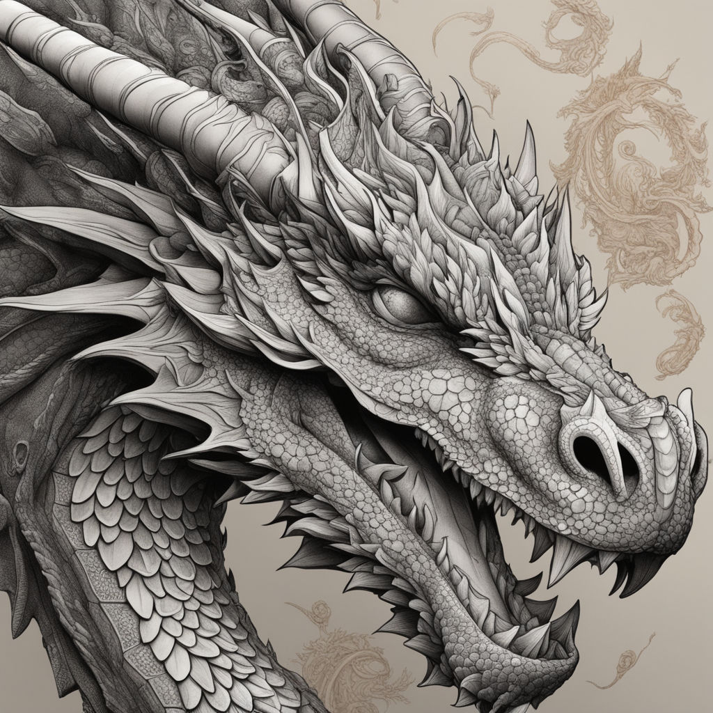 realistic dragon pencil drawings