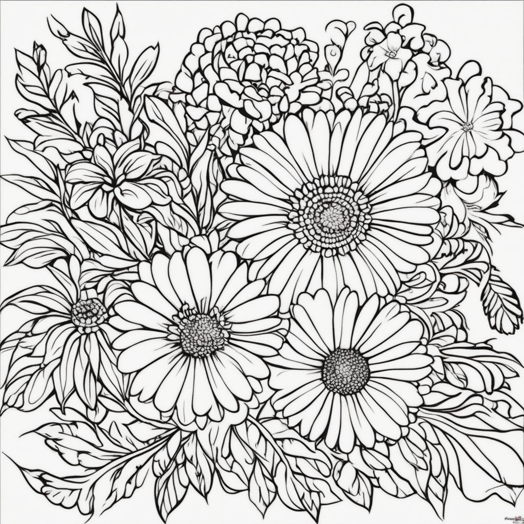 Black and white outline vector coloring book page for adults and children  flowers poppy with leaves buds hand-drawn flowers, isolated on white  background ink illustration design color book. 17555631 Vector Art at