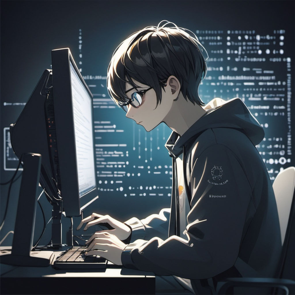 programmer girl : r/AnimeSketch