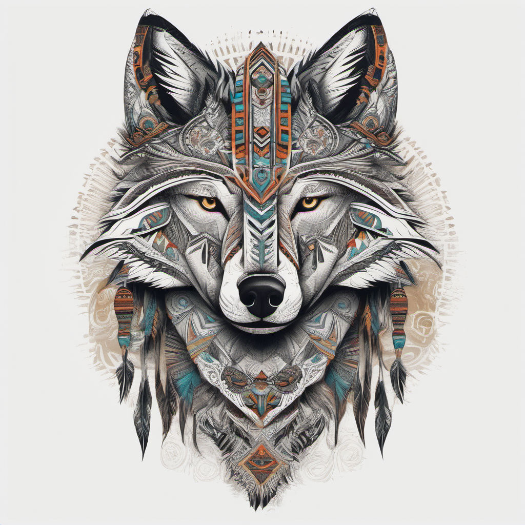 native american wolf spirit tattoo