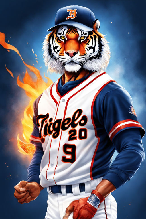 Tigers Baseball team design with head mascot Tiger holding ball. Great for  team or school mascot or t-shirts and others. Stock Vector