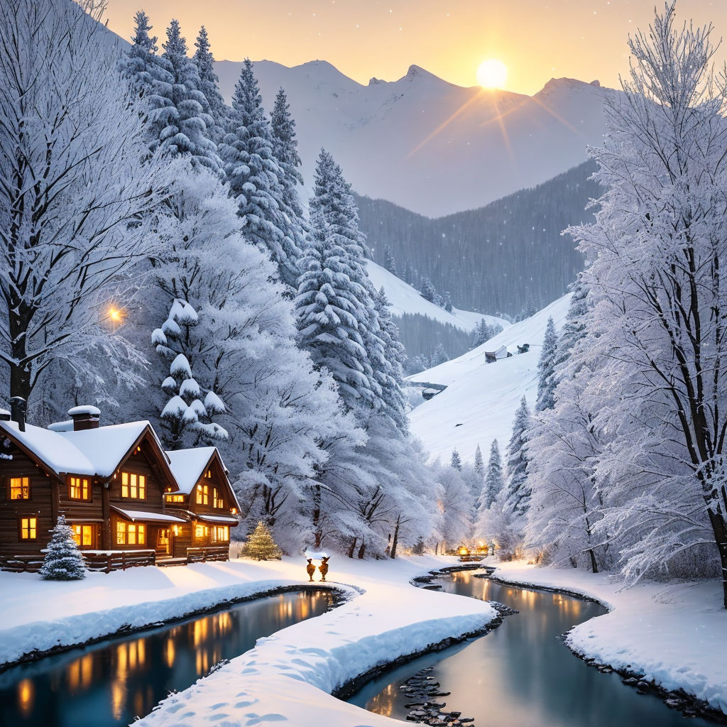 serene winter wallpaper