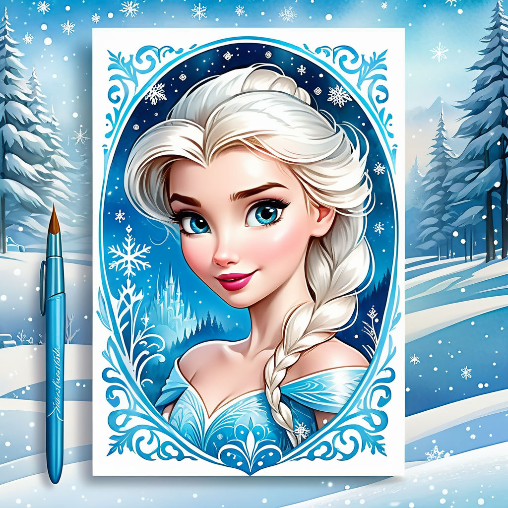 Buy Frozen Colour and Keep Cutout of Anna and Elsa Online at desertcartINDIA
