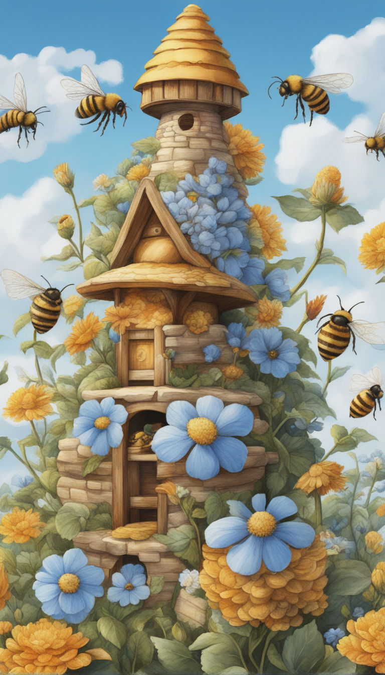 Spring Bee Fairy Art