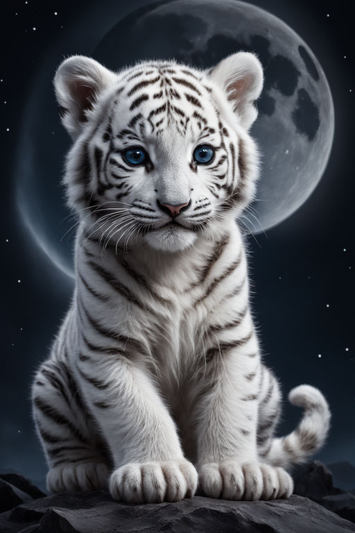 cute baby white tiger wallpaper