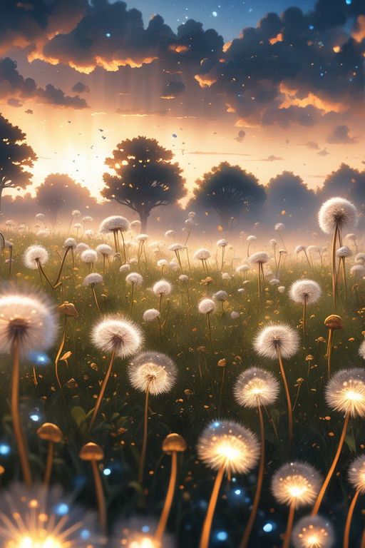 Dandelions., dandelion, cloud, flower, sunshine, sky, field, HD wallpaper |  Peakpx