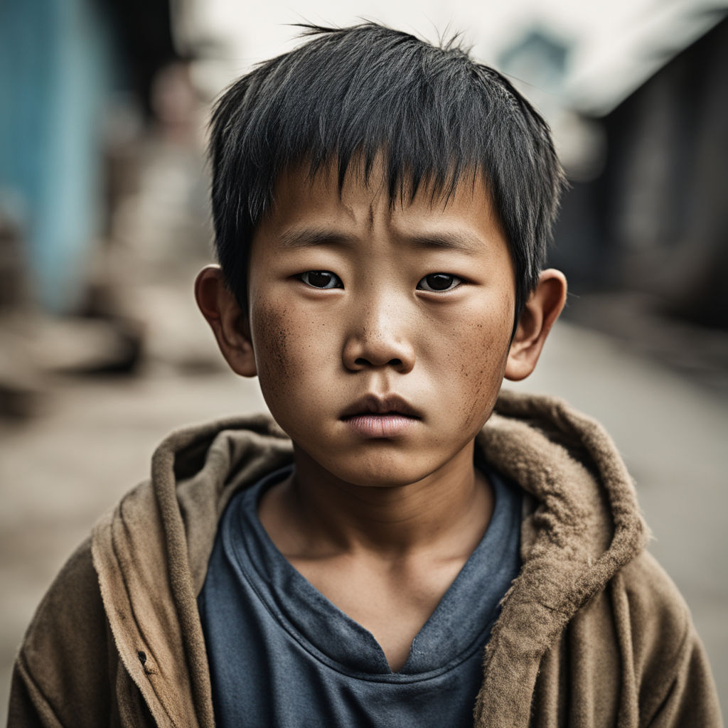 A 15 years old Young Poor Boy - Playground