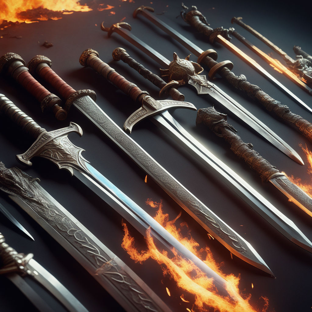 ArtStation - Vector Design Of Interlocked Medieval Swords