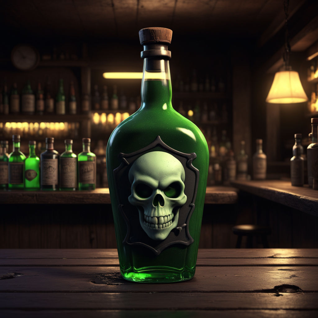 Absinthe Green Skull