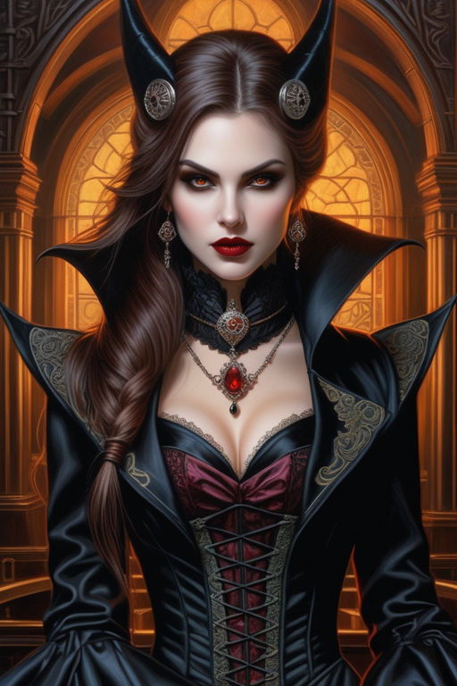 Gothic fantasy Vampire victorian costume with corset