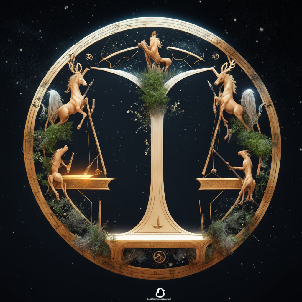 Libra Scales Zodiac Sign Digital Art by Anna W - Pixels