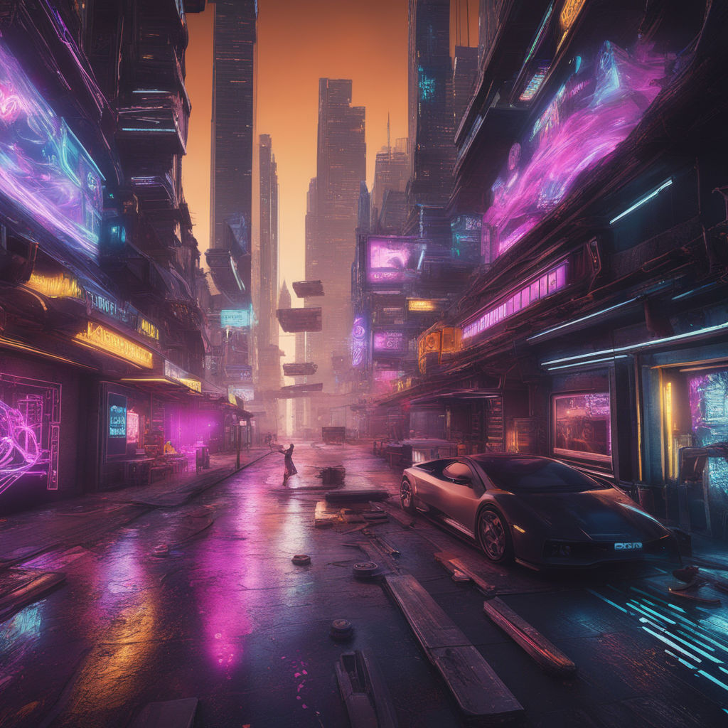 Cyberpunk Street Background