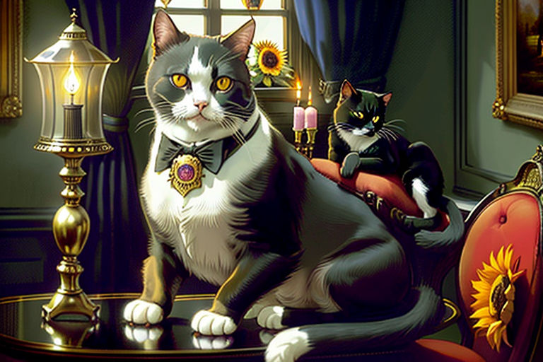 Tuxedo Cat - Diamond Paintings 