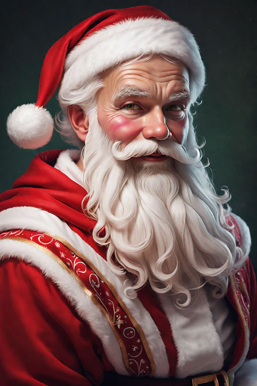 Funny Santa Claus Drawing · Creative Fabrica